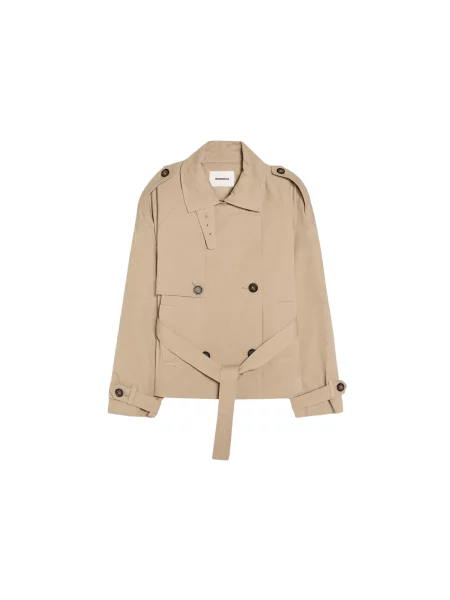 Bershka Palton de primăvară-toamnă deschis maro