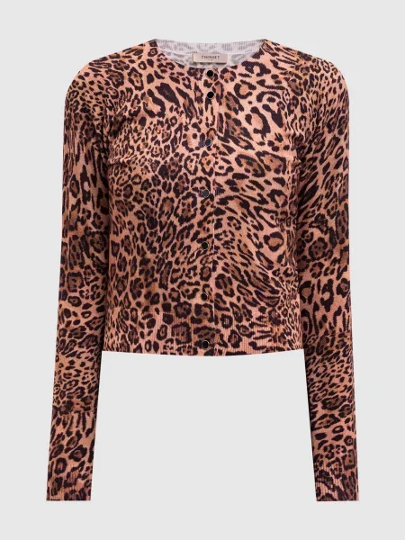 Топ Twinset з принтом коричневий