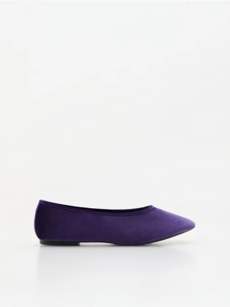 Reserved Balerini din velur violet