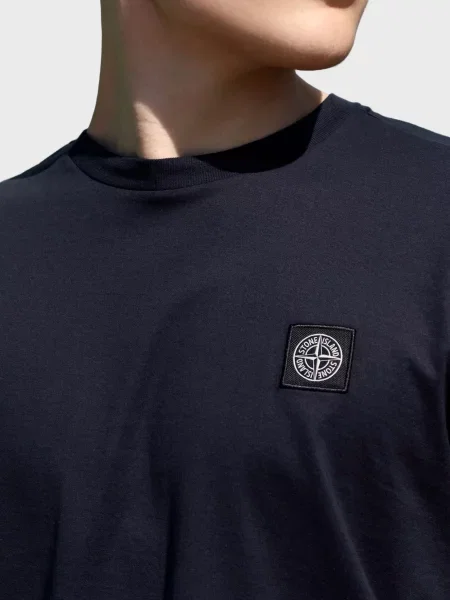 Футболка Stone Island з камінням синя