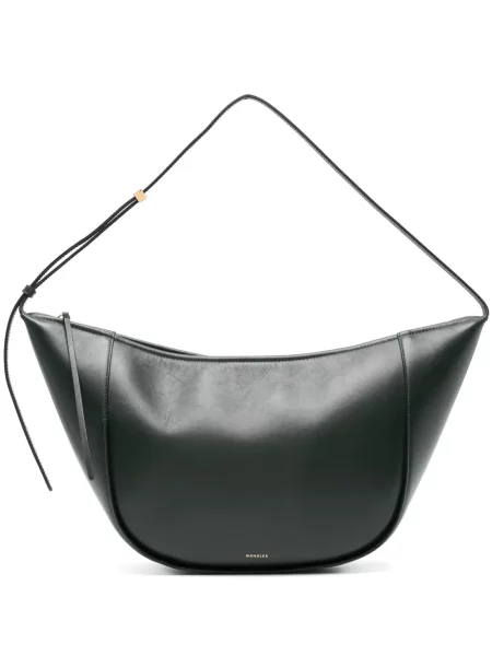 Geanta de piele Wandler din piele verde