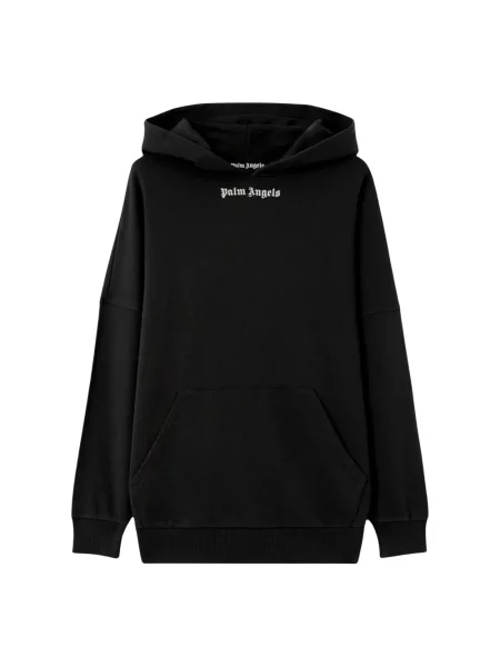 Bluza z kapturem Palm Angels klasyczna z logo czarna