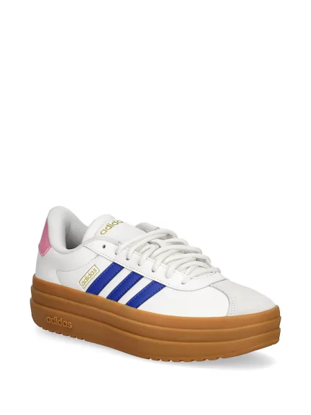 Komplet dresowy Adidas koronkowy sznurowany w paski różowy