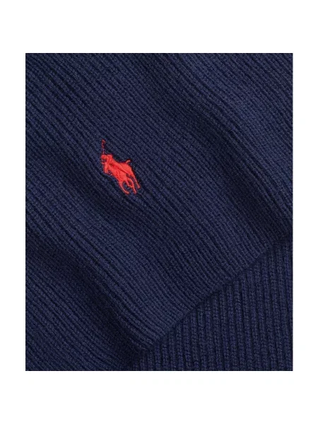 Szal Polo Ralph Lauren wełniana niebieska