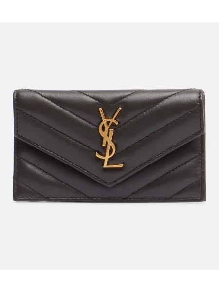 Kožni novčanik Saint Laurent siva