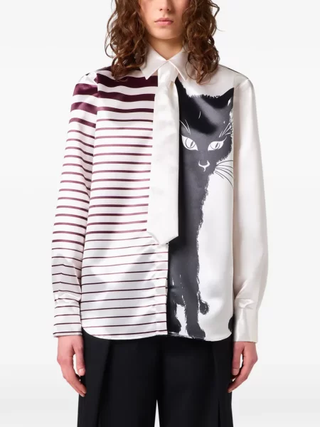 Cămașă Msgm cu imagine alb