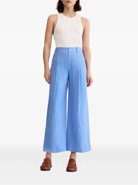 Cropp pantaloni Smythe evazate albastru