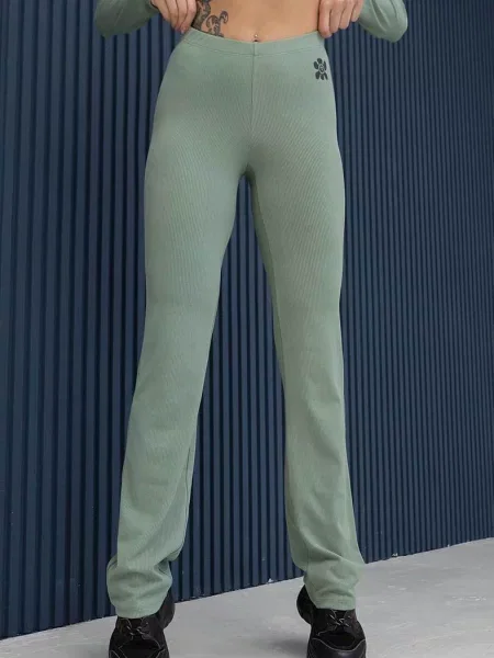Брюки с высокой посадкой зелені