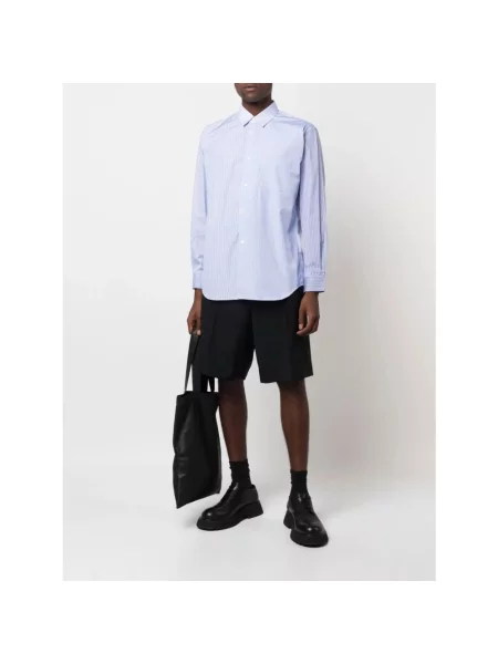 Koszula Comme Des Garcons w paski niebieska