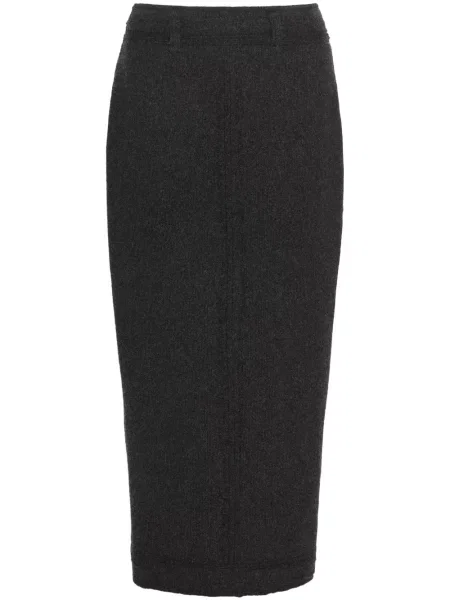 Fustă midi Barrie tricotate până la genunchi negru