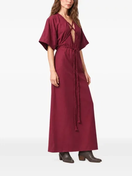 Rochie maxi Inmaculada țesută roșu