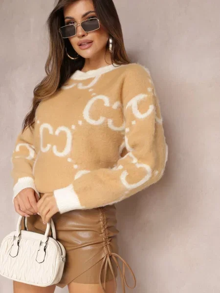 Sweter Oversize Pasithoe beżowy