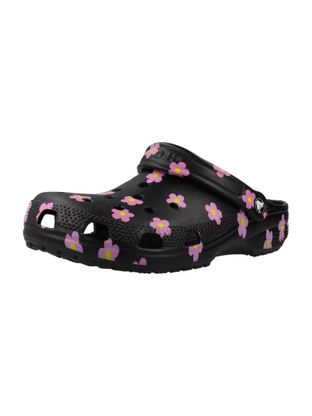 Pantofi Crocs cu model floral clasici negru