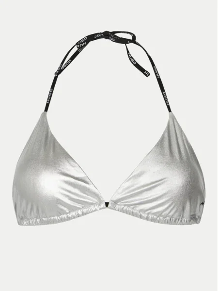 HUGO Горнище на бански Сребрист сиво