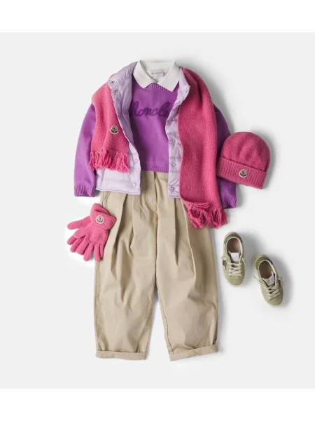 Gyerek kesztyű Moncler Enfant rózsaszín