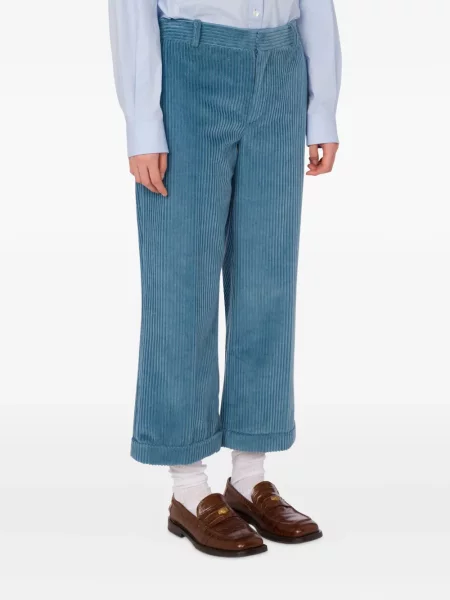 Pantaloni Moschino de catifea cord albastru