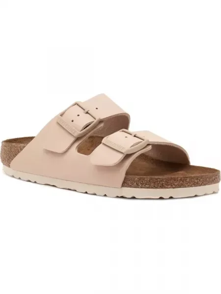 Șlapi Birkenstock din piele bej