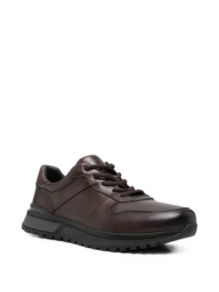 Fűzős bőr sneaker Sergio Moretti Firenze barna