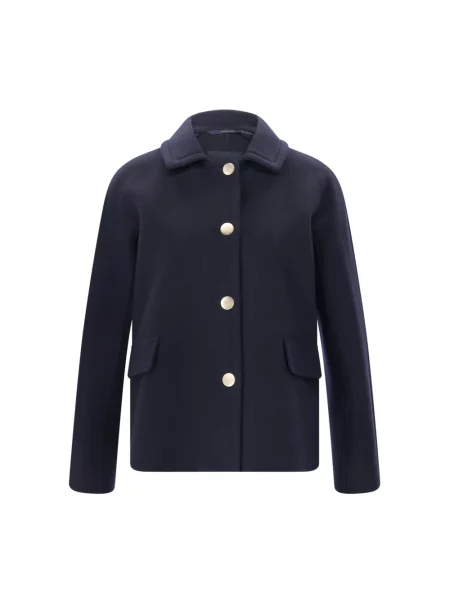 Krótka marynarka Max Mara wełniana niebieska