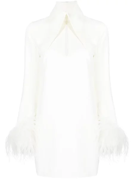 Rochie 16arlington cu pene alb