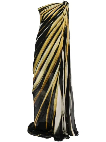 Rochie Roberto Cavalli cu imagine de costum negru
