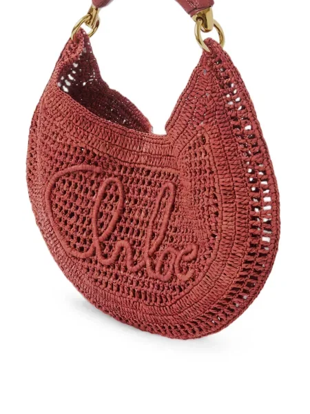 Geantă shopper Chloé cu broderie roșu