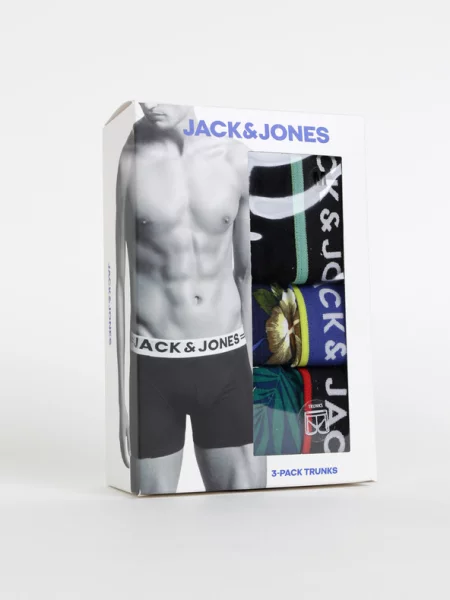 Φλοράλ μποξεράκια Jack & Jones μαύρο