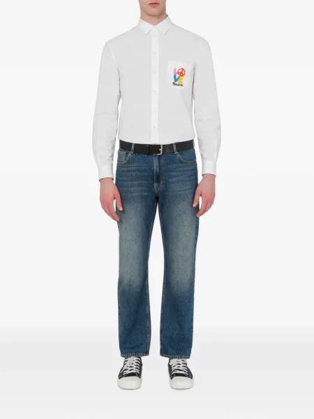 Cămașă Love Moschino cu imagine alb