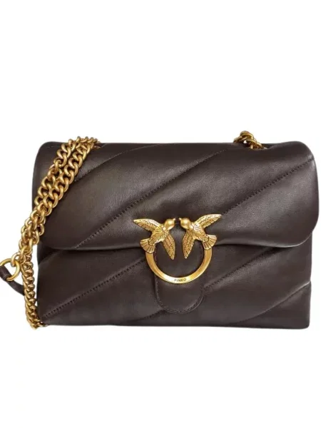 Torebka Pinko skórzana klasyczna brązowa