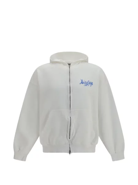 Hanorac cu glugă Balenciaga cu imagine alb