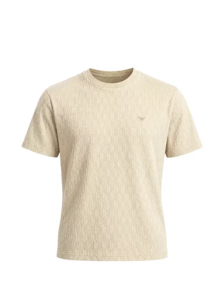 Žakárové tričko Emporio Armani s autogramem