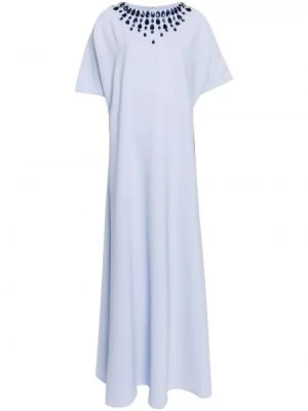 Rochie maxi Jean-louis Sabaji din crep albastru