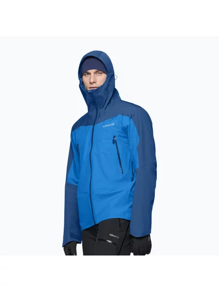 Geacă de ploaie pentru bărbați NORRONA Falketind Gore-Tex brilliant blue/dark blue albastru