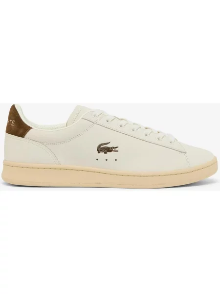 Buty do biegania Lacoste Carnaby Set Leather beżowy brązowy białe