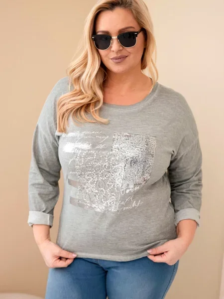 Bluză Kesi Włoski zdrențuiți kaki