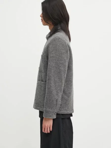 Шерстяная демисезонная куртка A.p.c. серая