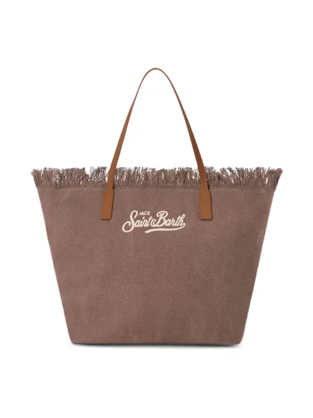 Shopperka Mc2 Saint Barth skórzana brązowa