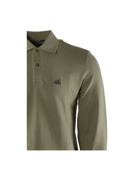 Koszulka polo C.p. Company ze stretchu zielona