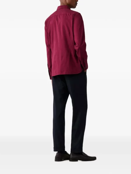 Cămașă Hackett London din țesătură twill roșu