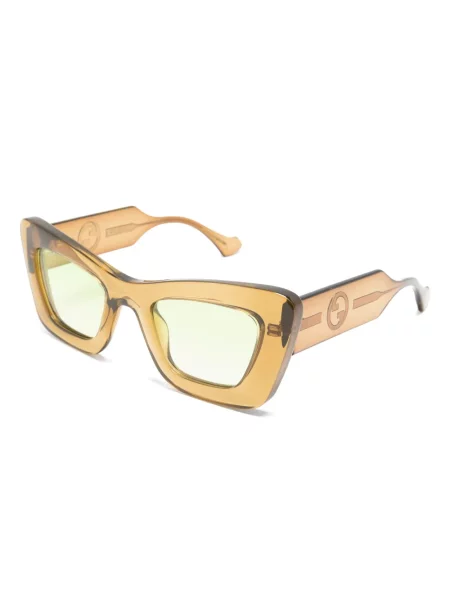 Skaidrios saulės akiniai Gucci Eyewear ruda