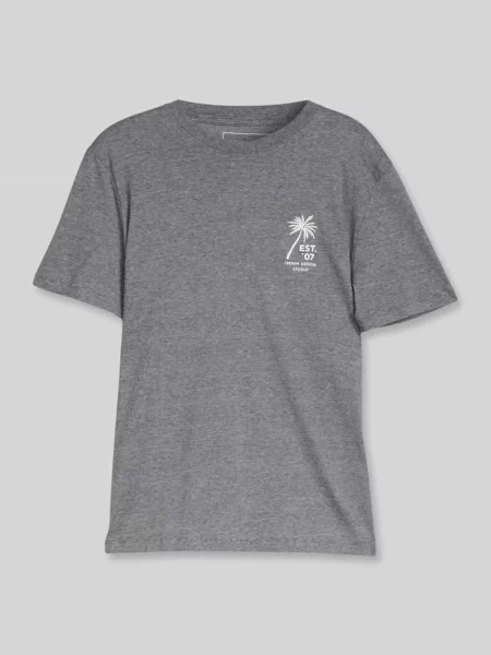 T-shirt o kroju regular fit z czystej bawełny Tom Tailor Denim czarna