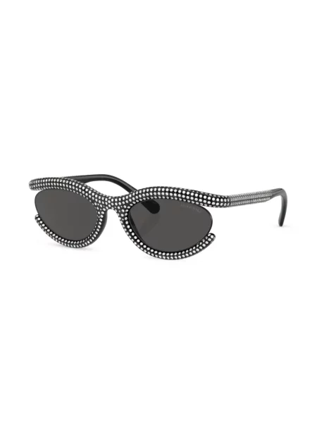 Saulės akiniai Swarovski su kristalais juoda