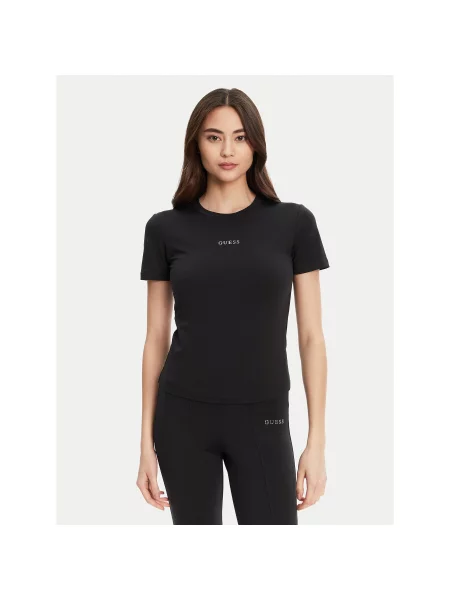 Guess Marškinėliai Regular Fit juoda
