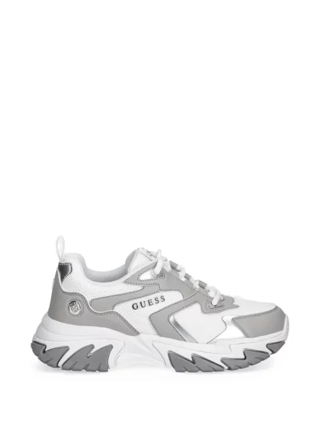 Sneakerși Guess cu autograf alb