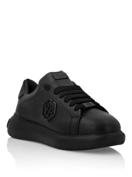 Kožené tenisky Philipp Plein Lo-Top čierna