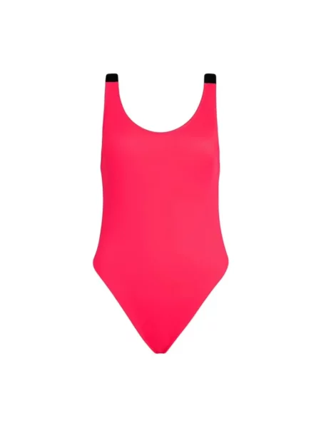 Calvin Klein Moda plażowa Kobieta M Jednoczęściowy strój kąpielowy z odkrytymi plecami Scoop Back Calvin Klein Underwear różowy