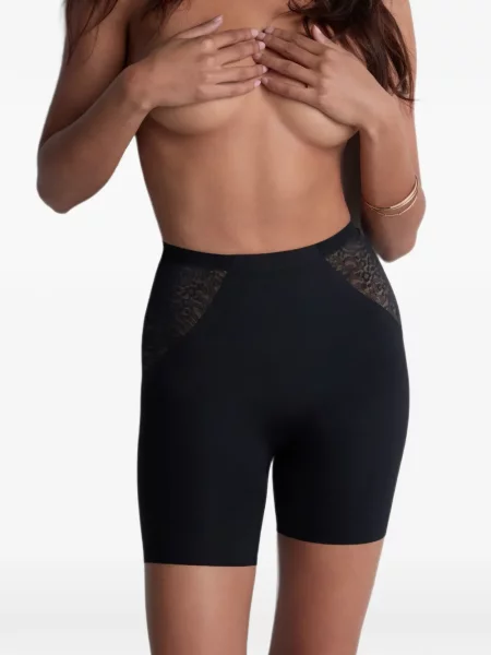 Pantaloni scurți Aubade din dantelă negru