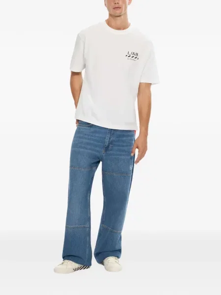 Τζιν με φαρδύ μπατζάκι L/ab C/o Off-white λευκό