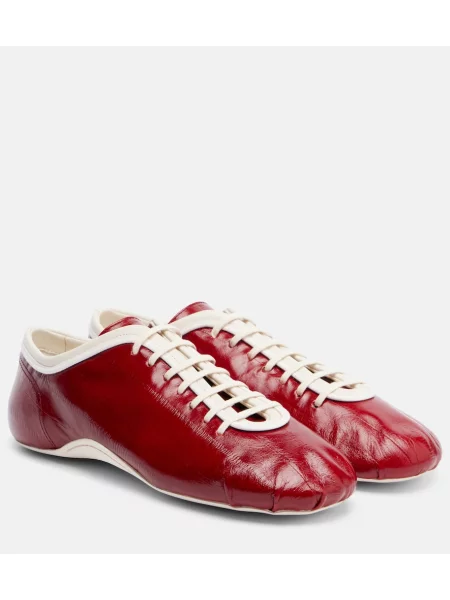 Sneakerși Dries Van Noten din piele roșu