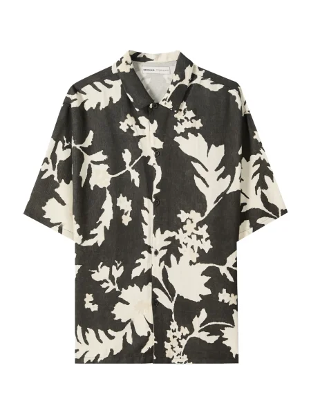 Bershka Košile černá bílá